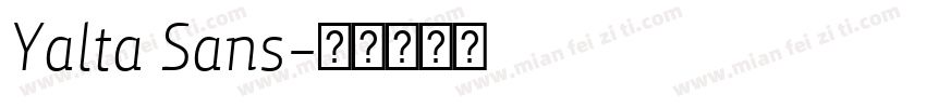 Yalta Sans字体转换
